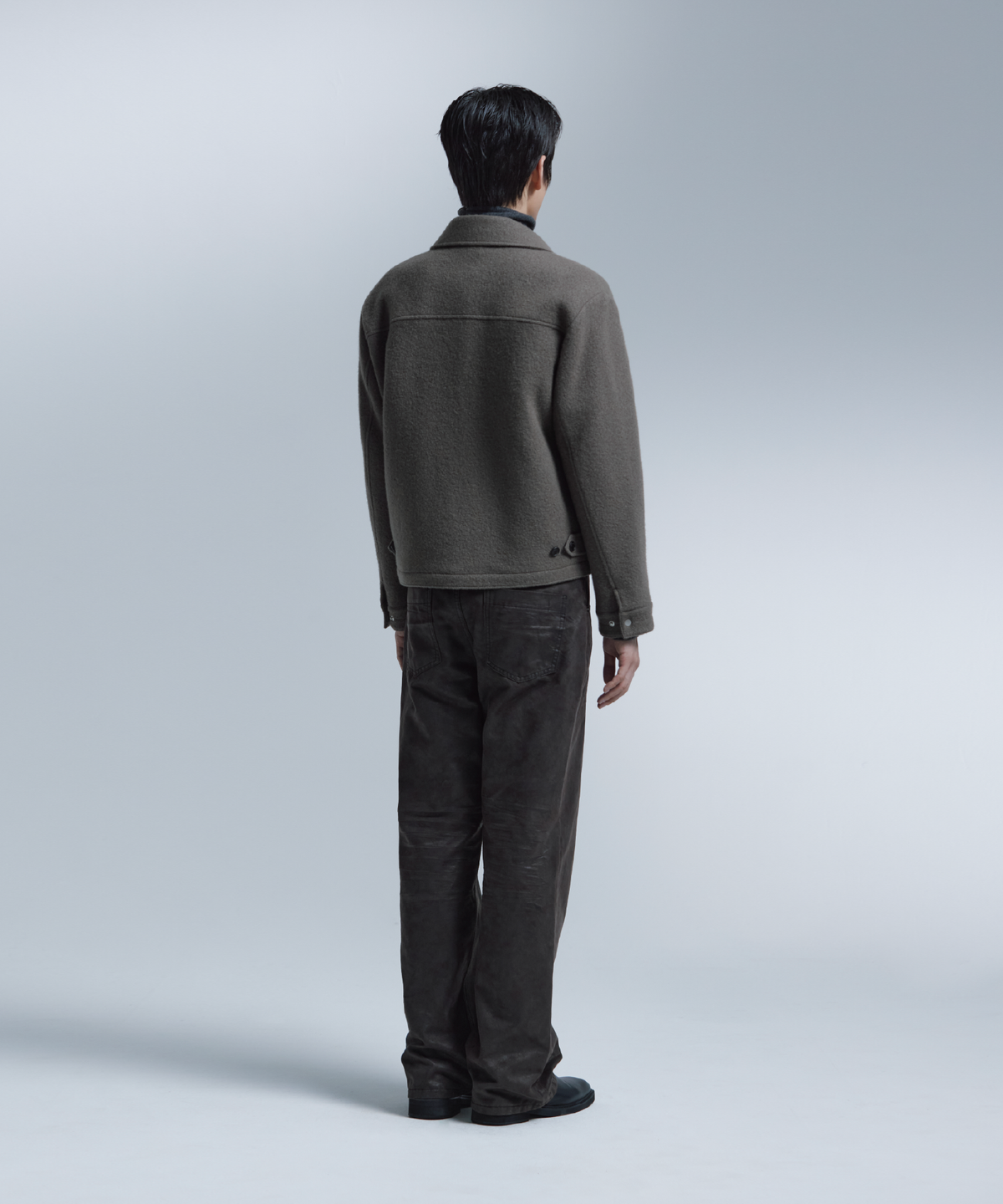 넌블랭크(NONBLANK) 헤어리 울 블렌드 자켓_TAUPE