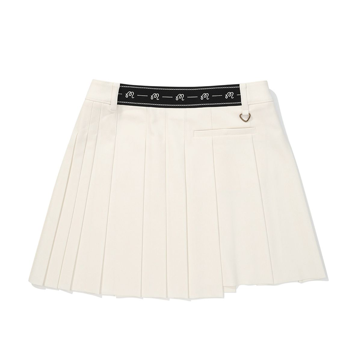 말본 골프(MALBON GOLF) 여성 TR 언발란스 플리츠 스커트 IVORY (WOMAN)