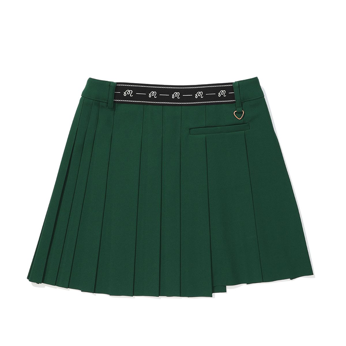 말본 골프(MALBON GOLF) 여성 TR 언발란스 플리츠 스커트 GREEN (WOMAN)