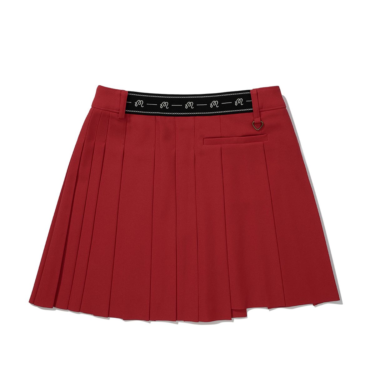 말본 골프(MALBON GOLF) 여성 TR 언발란스 플리츠 스커트 RED (WOMAN)