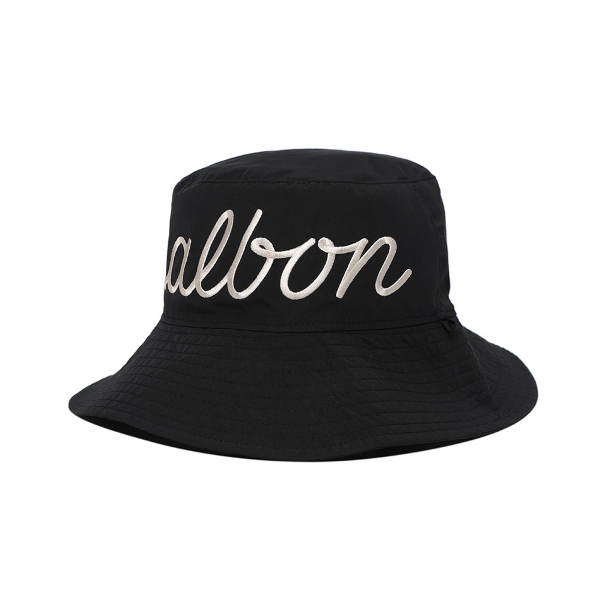 말본 골프(MALBON GOLF) 패턴 리버시블 버킷햇 BLACK