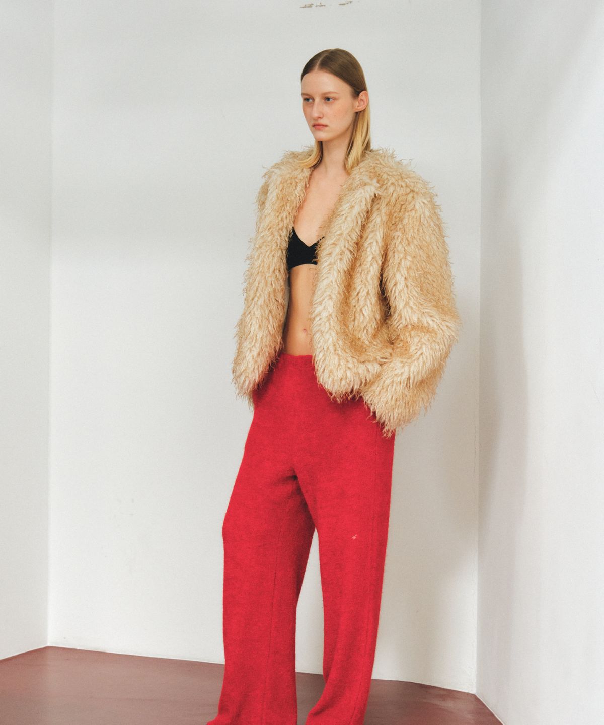 앤테(AENTE) HEAVY FUR JACKET - BEIGE
