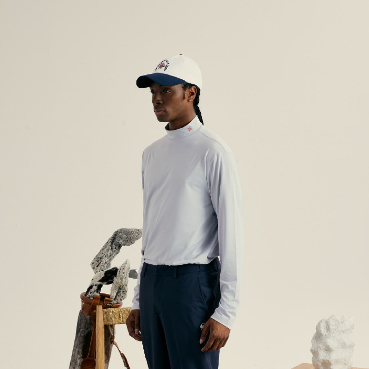 페인터골프(PAYNTR GOLF) PAYNTR X KHALHON 컴프레션 롱슬리브 셔츠 남성(그레이)