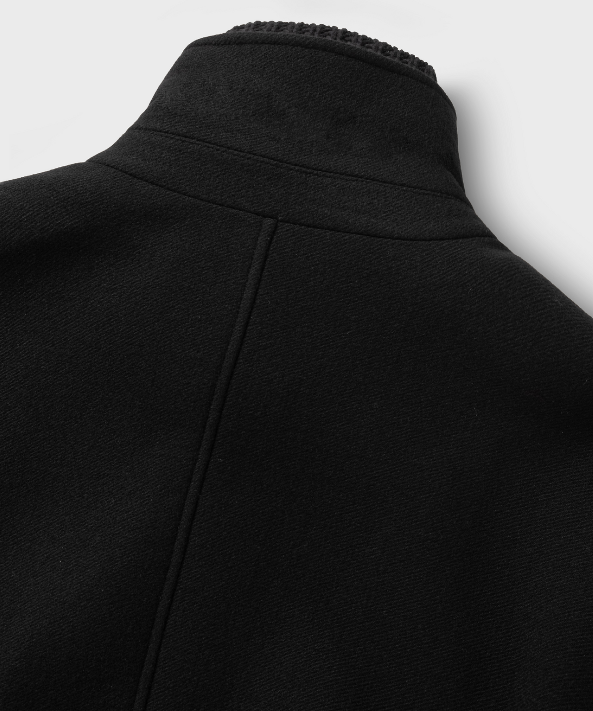 넌블랭크(NONBLANK) 니트칼라 울 블렌드 숏 자켓_BLACK