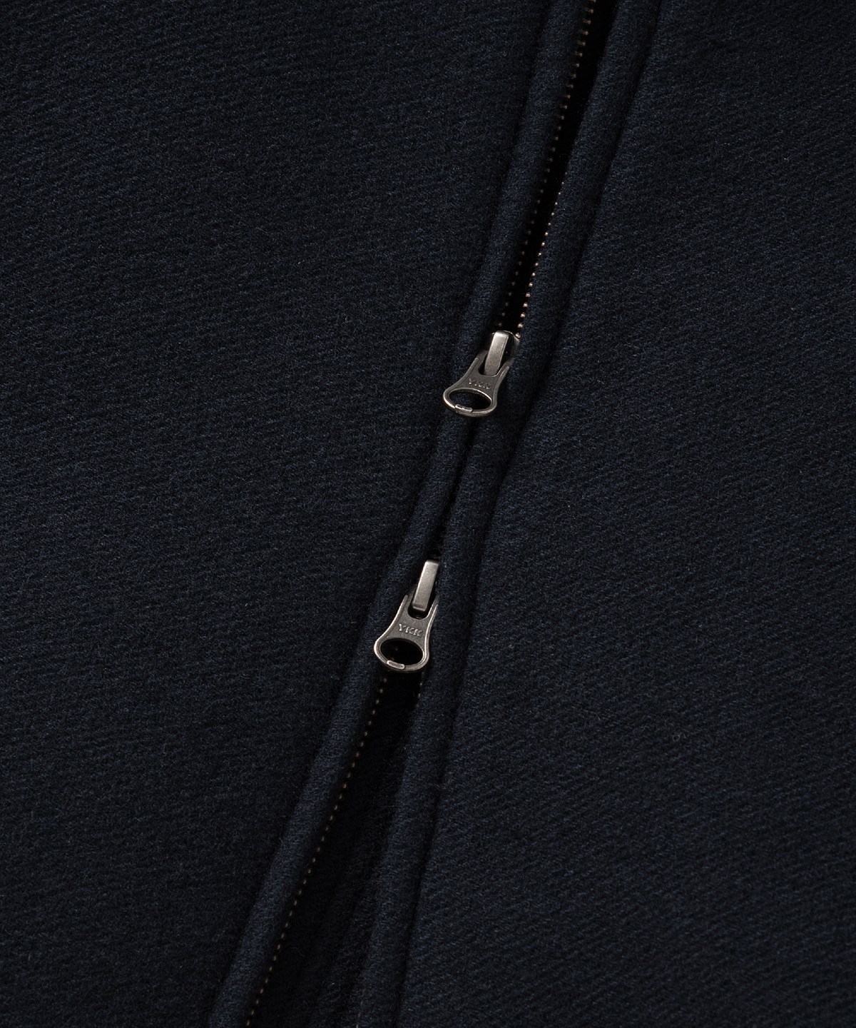 넌블랭크(NONBLANK) 니트칼라 울 블렌드 숏 자켓_DARK NAVY
