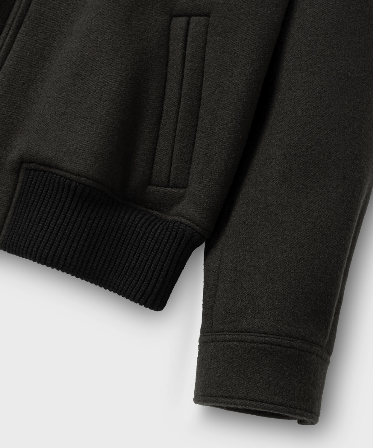 넌블랭크(NONBLANK) 니트칼라 울 블렌드 숏 자켓_DARK GREY