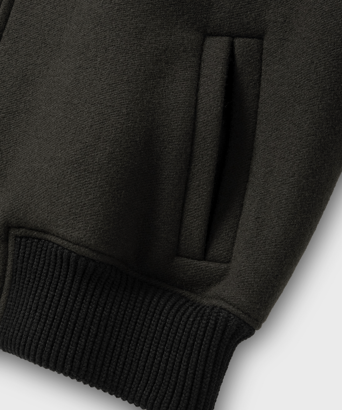 넌블랭크(NONBLANK) 니트칼라 울 블렌드 숏 자켓_DARK GREY