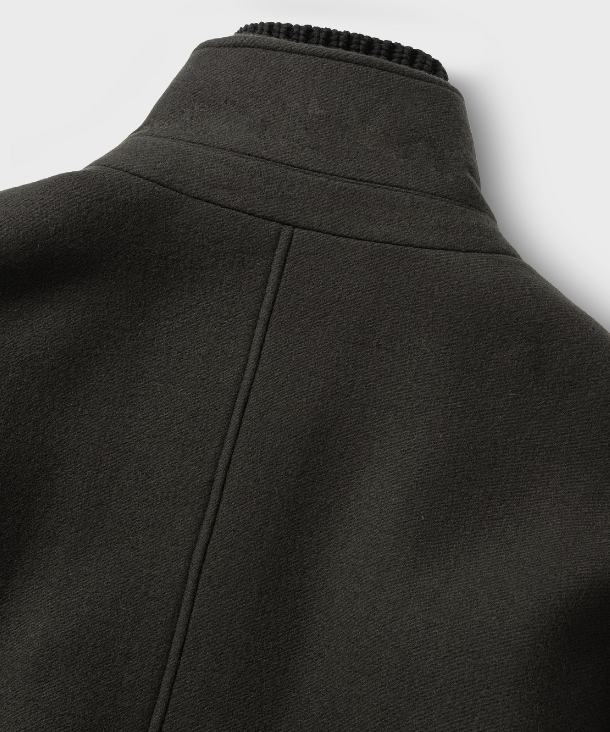 넌블랭크(NONBLANK) 니트칼라 울 블렌드 숏 자켓_DARK GREY