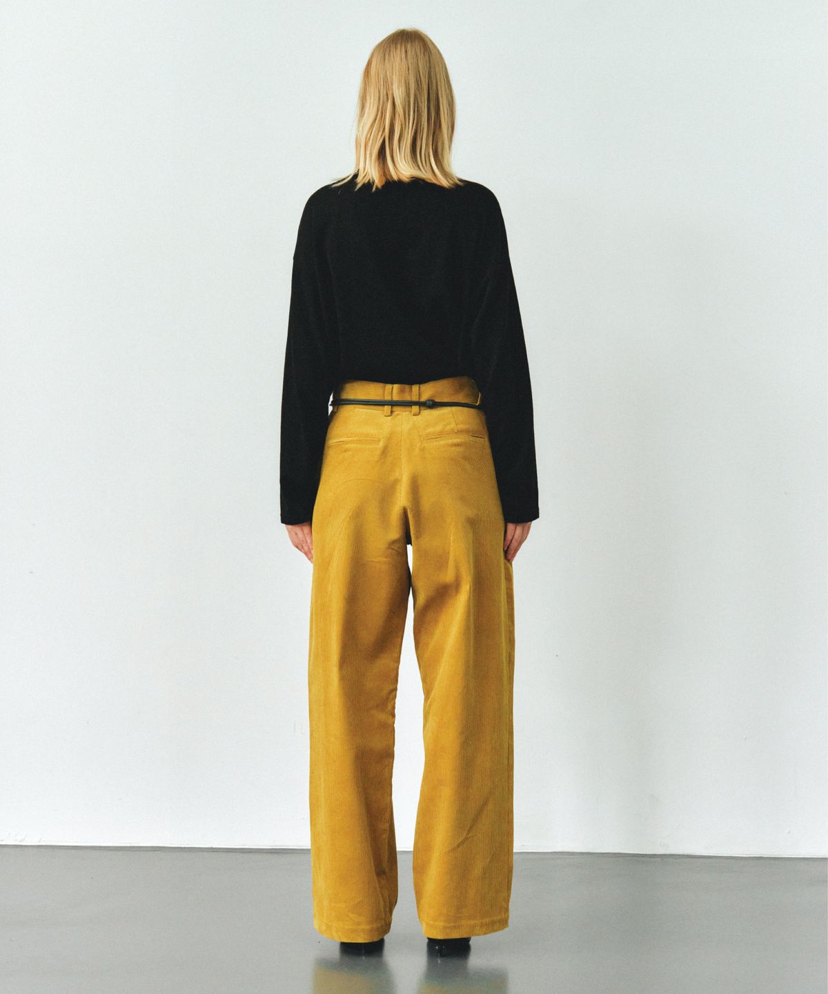 앤테(AENTE) CORDUROY WIDE PANTS -MUSTARD