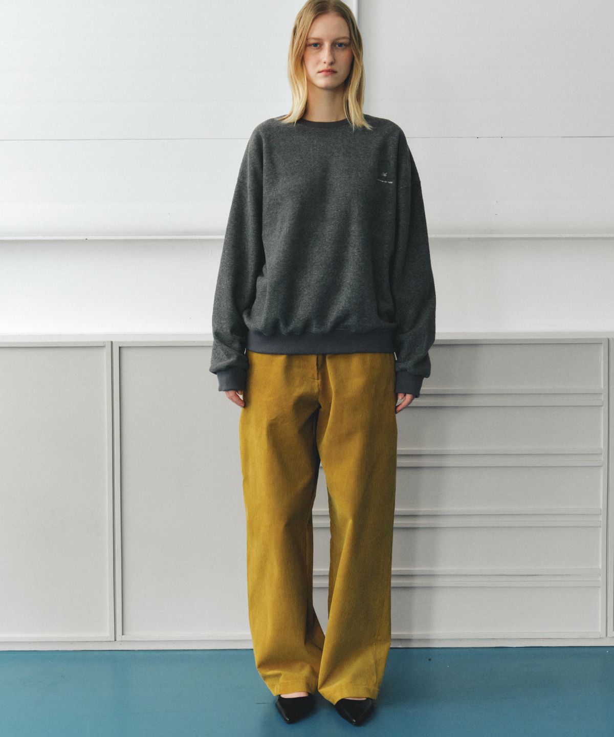 앤테(AENTE) CORDUROY WIDE PANTS -MUSTARD