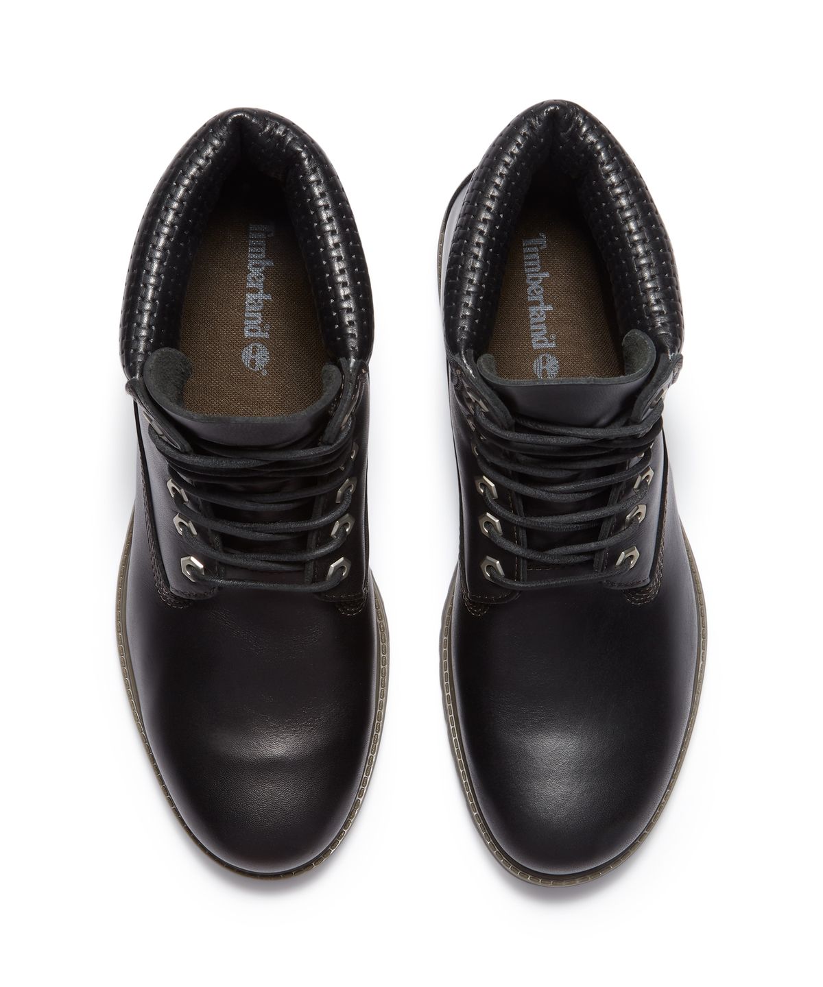 팀버랜드(TIMBERLAND) (남성) 프리미엄 6인치 레이스 워터프루프 부츠 - 블랙 풀 그레인:다크 브라운 / A2P6W-A3L