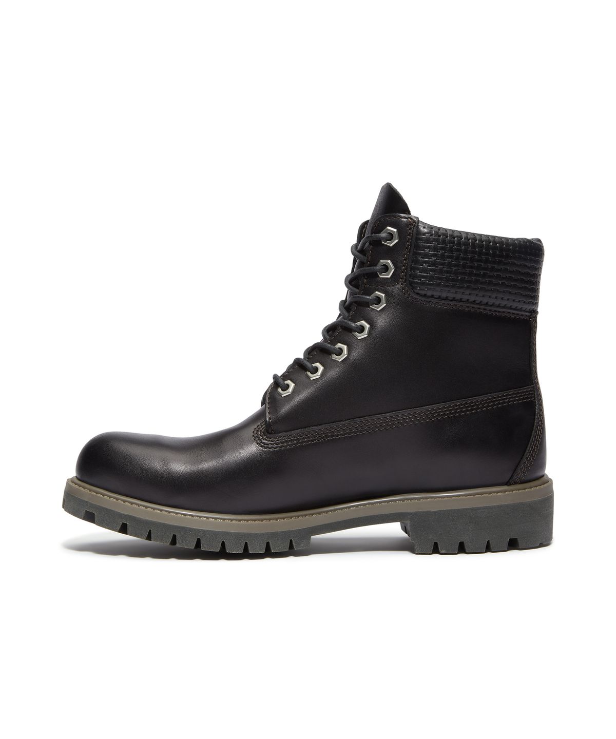 팀버랜드(TIMBERLAND) (남성) 프리미엄 6인치 레이스 워터프루프 부츠 - 블랙 풀 그레인:다크 브라운 / A2P6W-A3L