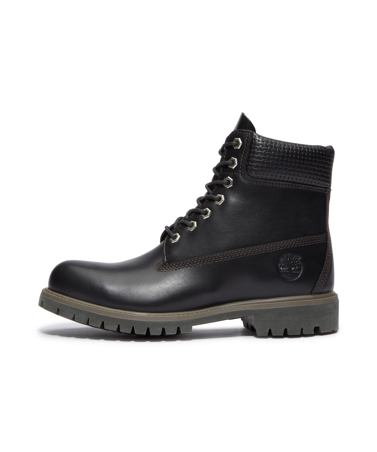 팀버랜드(TIMBERLAND) (남성) 프리미엄 6인치 레이스 워터프루프 부츠 - 블랙 풀 그레인:다크 브라운 / A2P6W-A3L