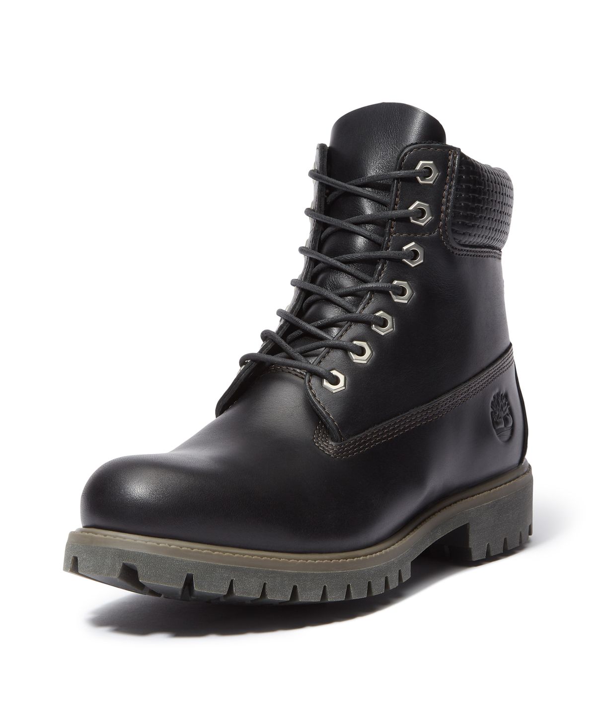 팀버랜드(TIMBERLAND) (남성) 프리미엄 6인치 레이스 워터프루프 부츠 - 블랙 풀 그레인:다크 브라운 / A2P6W-A3L