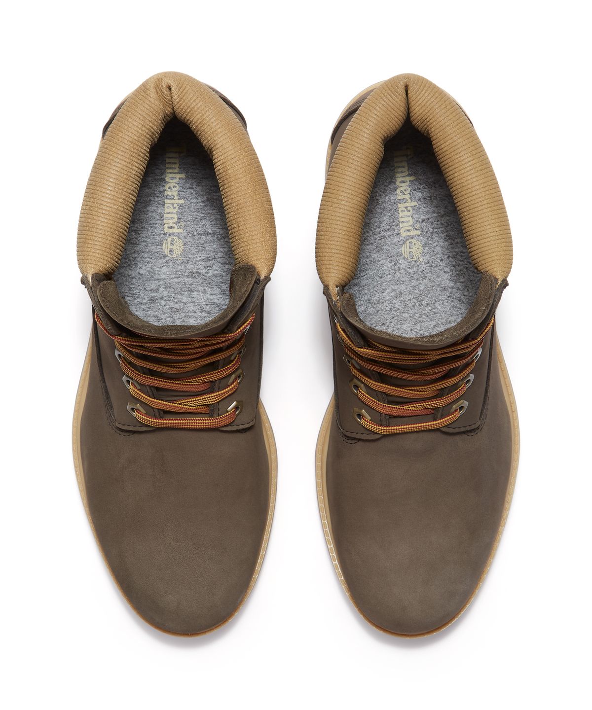 팀버랜드(TIMBERLAND) (남성) 프리미엄 6인치 레이스 워터프루프 부츠 - 다크 브라운 누벅:올리브 / A2P6W-A4J