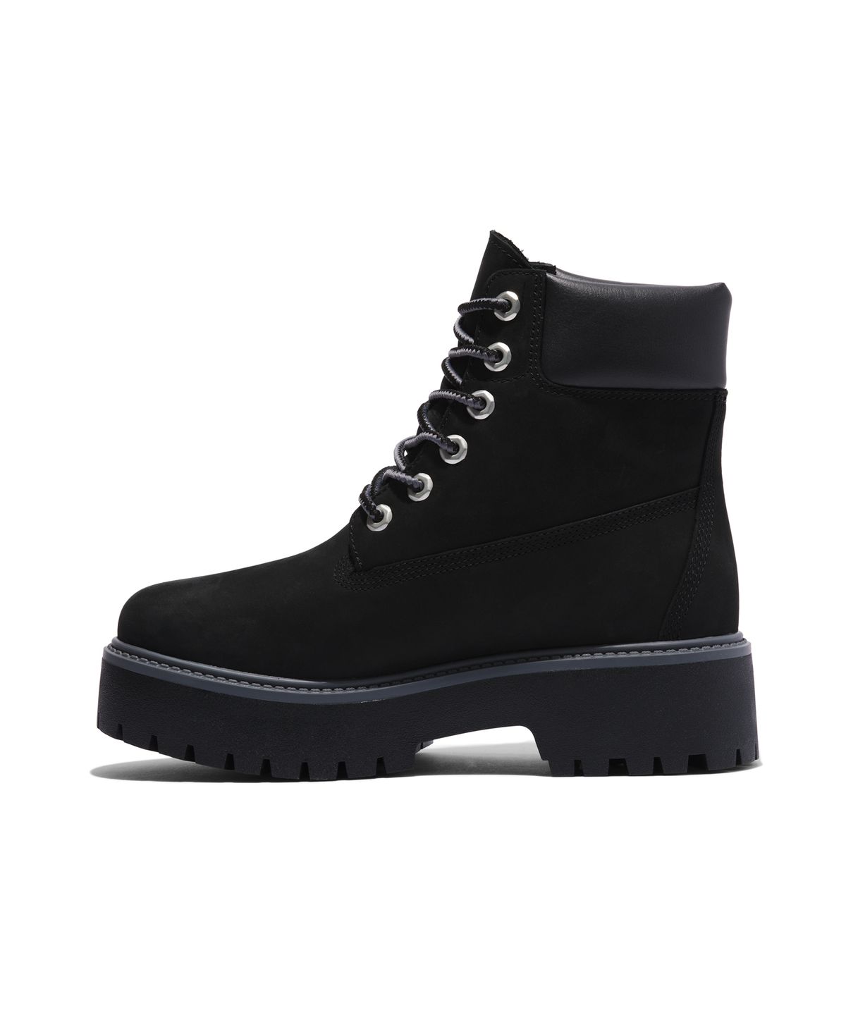 팀버랜드(TIMBERLAND) (여성) 스톤 스트릿 6인치 레이스 워터프루프 부츠 - 제트 블랙 / A5RH5-015