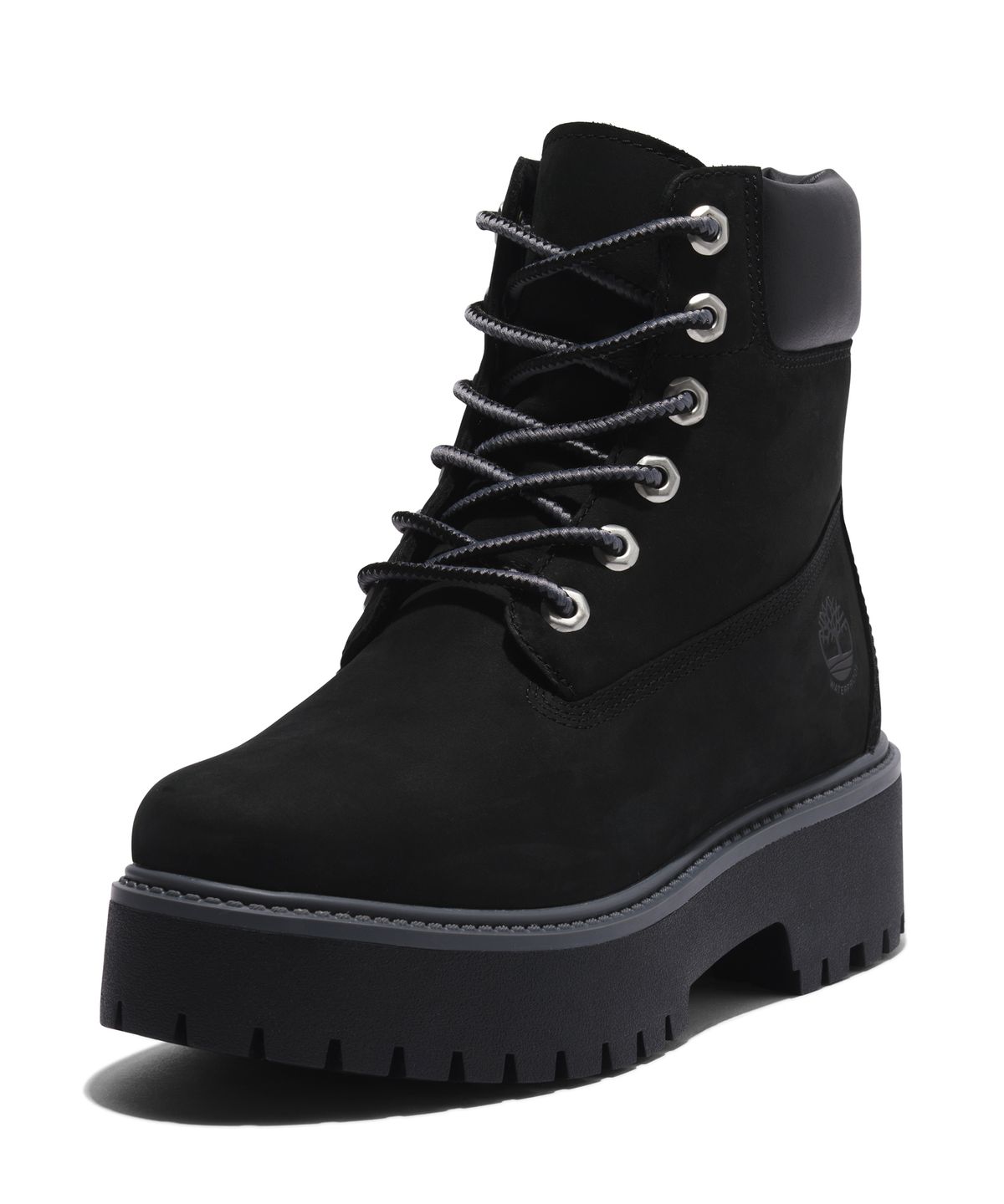 팀버랜드(TIMBERLAND) (여성) 스톤 스트릿 6인치 레이스 워터프루프 부츠 - 제트 블랙 / A5RH5-015