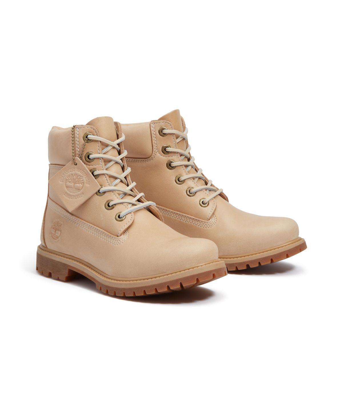 팀버랜드(TIMBERLAND) (여성) 프리미엄 6인치 레이스 워터프루프 부츠 - 미디엄 베이지 풀 그레인 / A2HR8-EN2