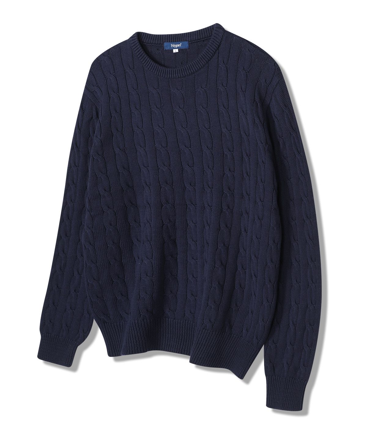폴리그램(POLYGRAM) 데일리 무드 케이블 라운드 니트 - 7 COLOR