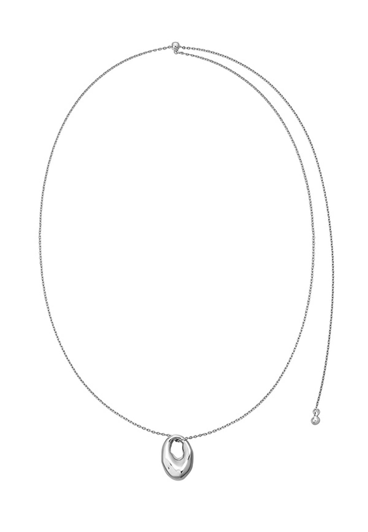 헤이(HEI) melted oval pendant necklace