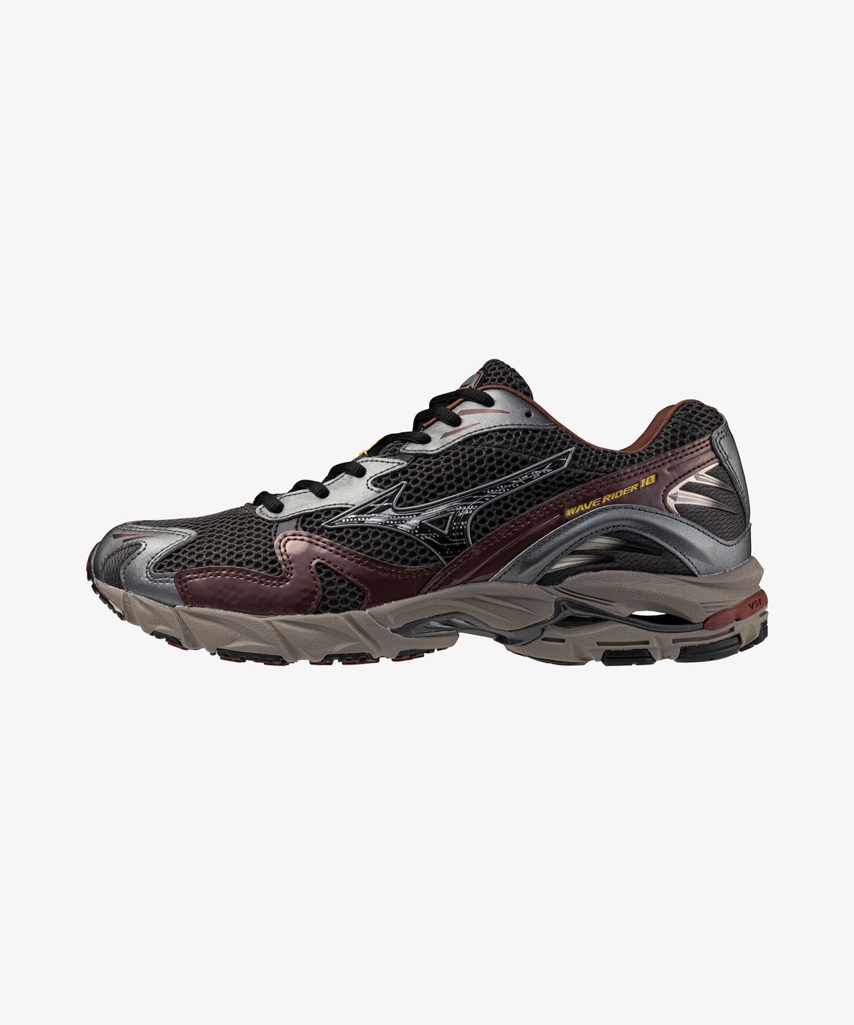 미즈노(MIZUNO) (공용) 웨이브 라이더 10 - 블랙 샌드:블랙:치커리 커피 / D1GA243112