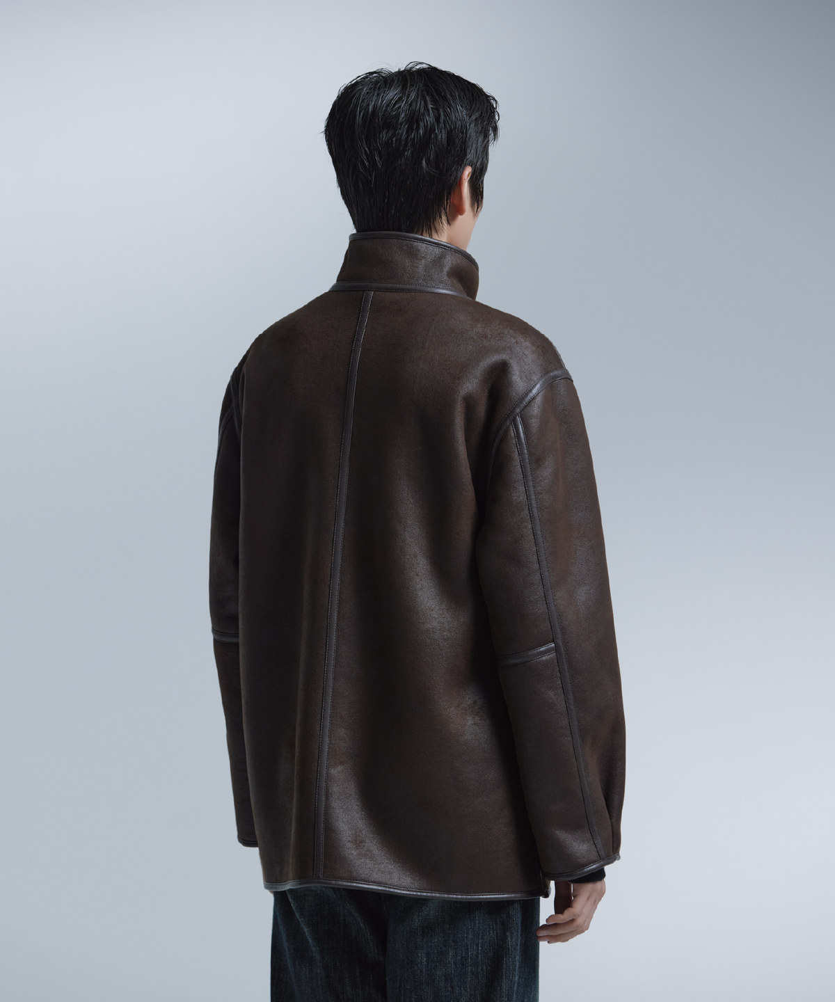 넌블랭크(NONBLANK) 무스탕 자켓_BROWN