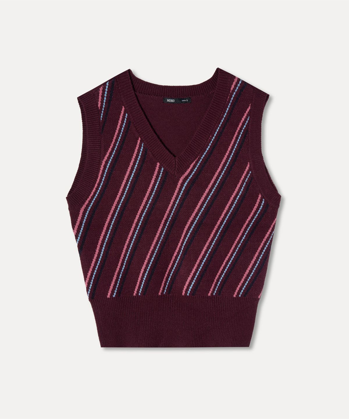 미쏘(MIXXO) 사선 스트라이프 베스트_MIWVKFT13T