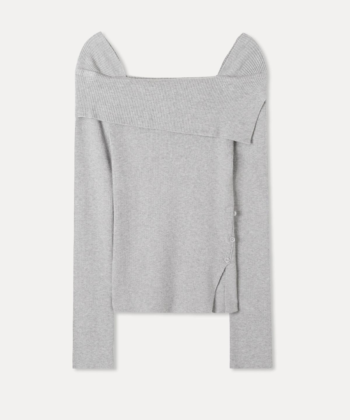 미쏘(MIXXO) 버튼업 언발숄더 풀오버_MIWKAFV13T