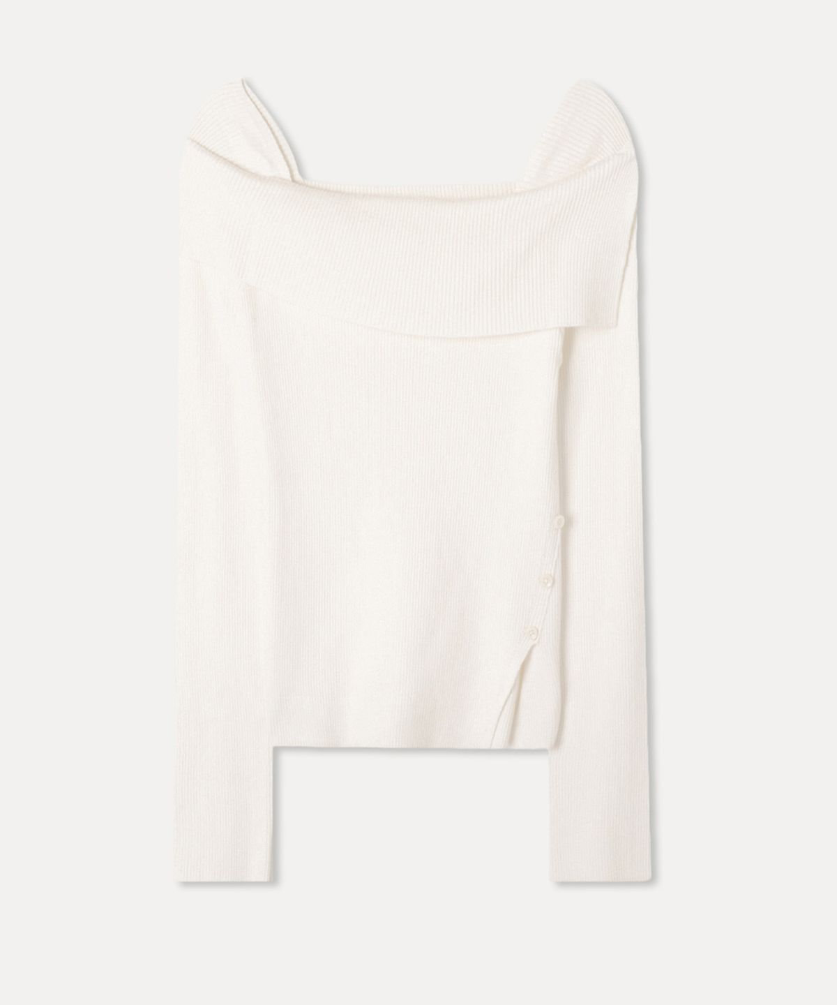 미쏘(MIXXO) 버튼업 언발숄더 풀오버_MIWKAFV13T