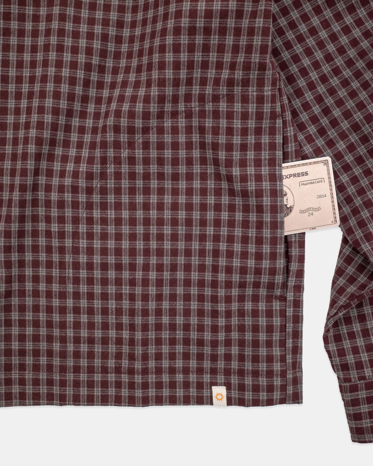 헬로 선라이즈(HELLO SUNRISE) Passport PK Check Shirts_Burgundy