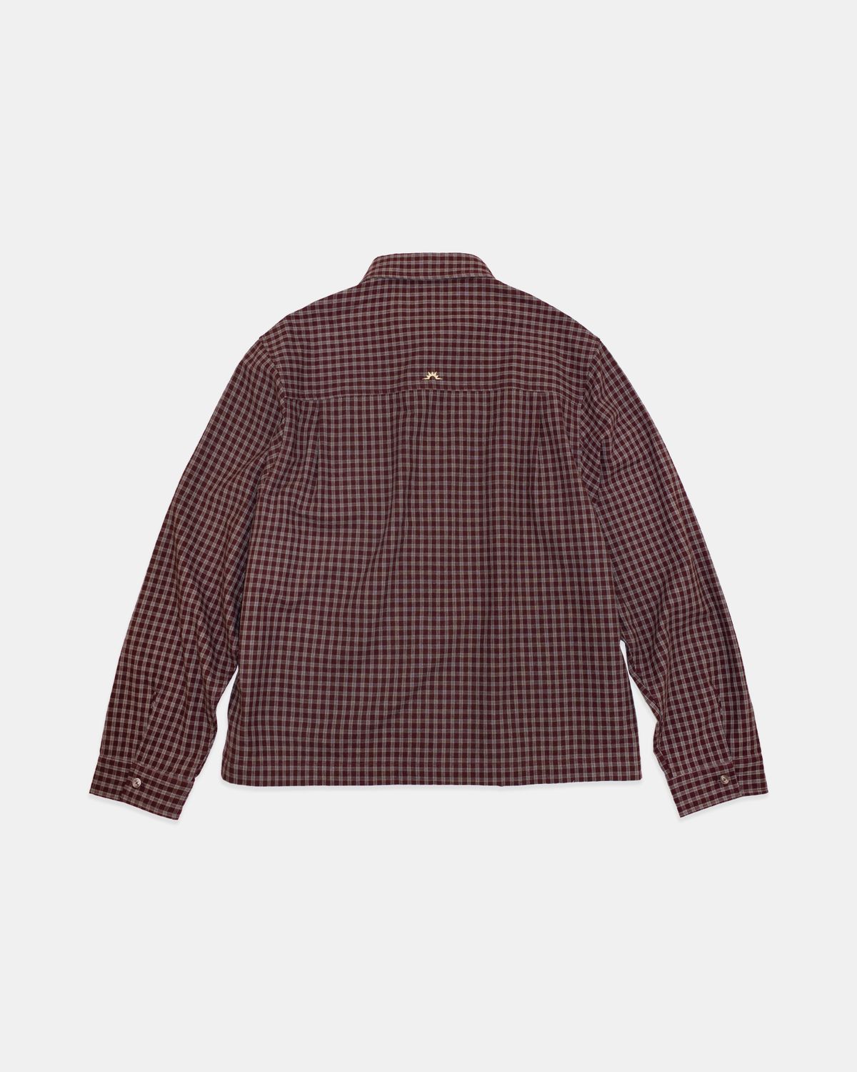 헬로 선라이즈(HELLO SUNRISE) Passport PK Check Shirts_Burgundy