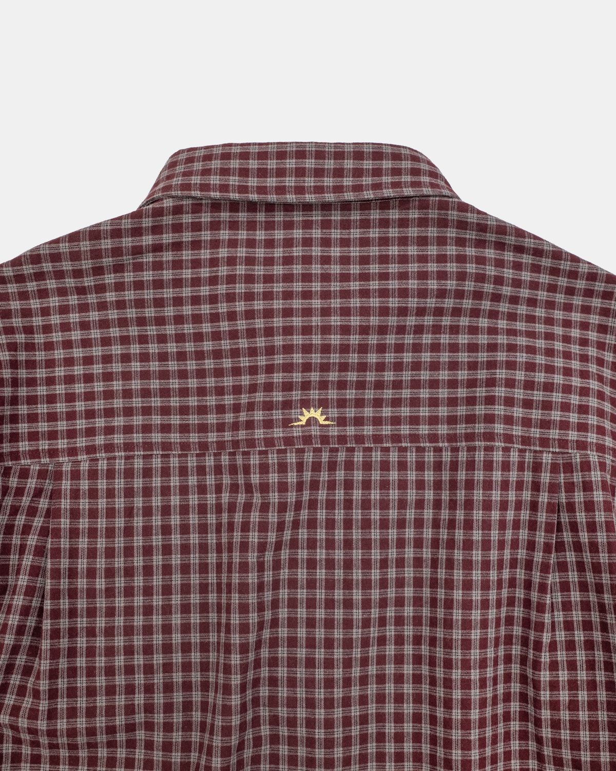 헬로 선라이즈(HELLO SUNRISE) Passport PK Check Shirts_Burgundy