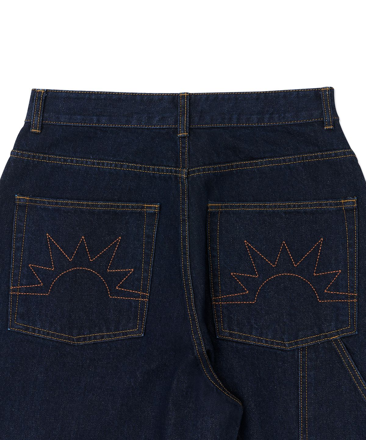 헬로 선라이즈(HELLO SUNRISE) Sunrise Wide Painter Pants_Indigo