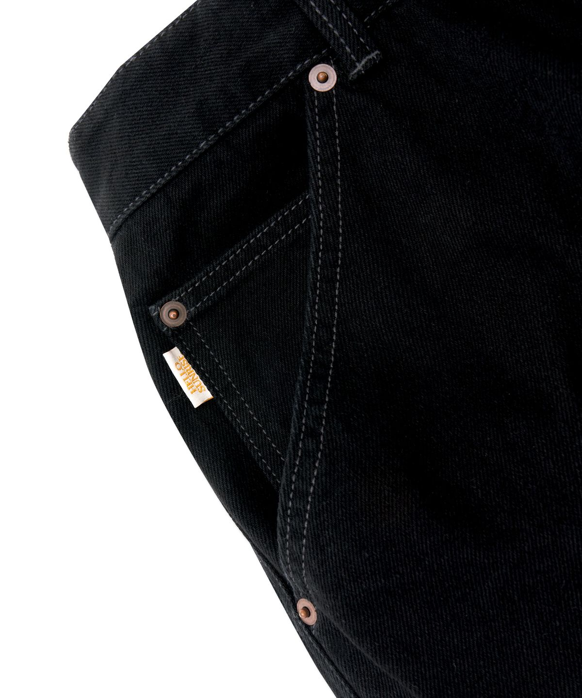 헬로 선라이즈(HELLO SUNRISE) Sunrise Wide Painter Pants_Black