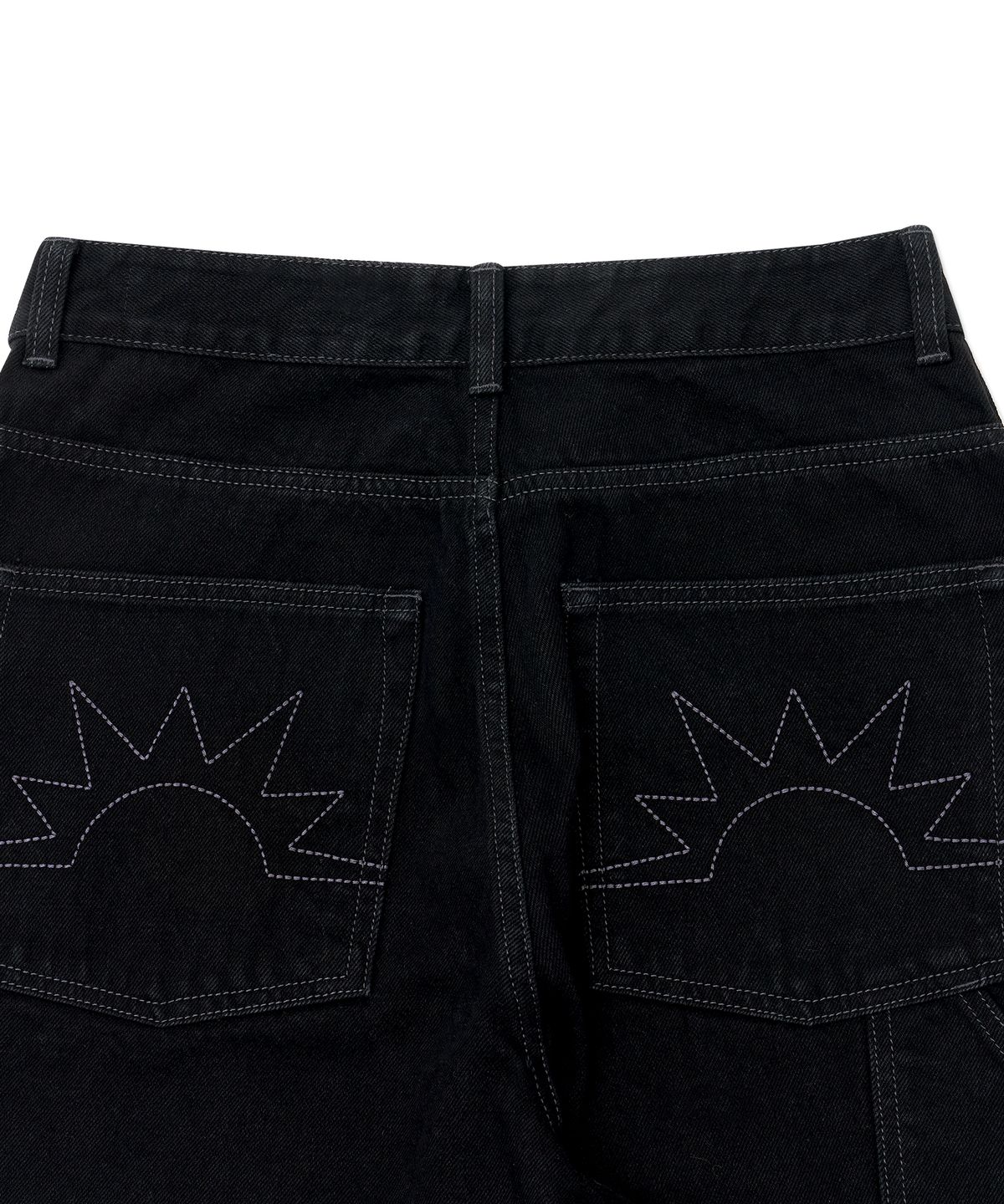헬로 선라이즈(HELLO SUNRISE) Sunrise Wide Painter Pants_Black