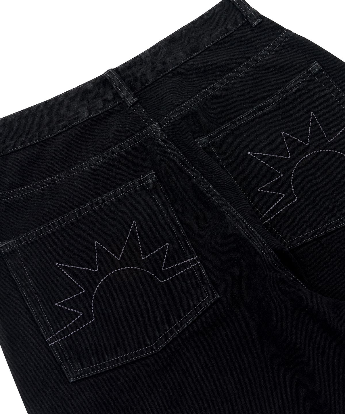 헬로 선라이즈(HELLO SUNRISE) Sunrise Wide Painter Pants_Black