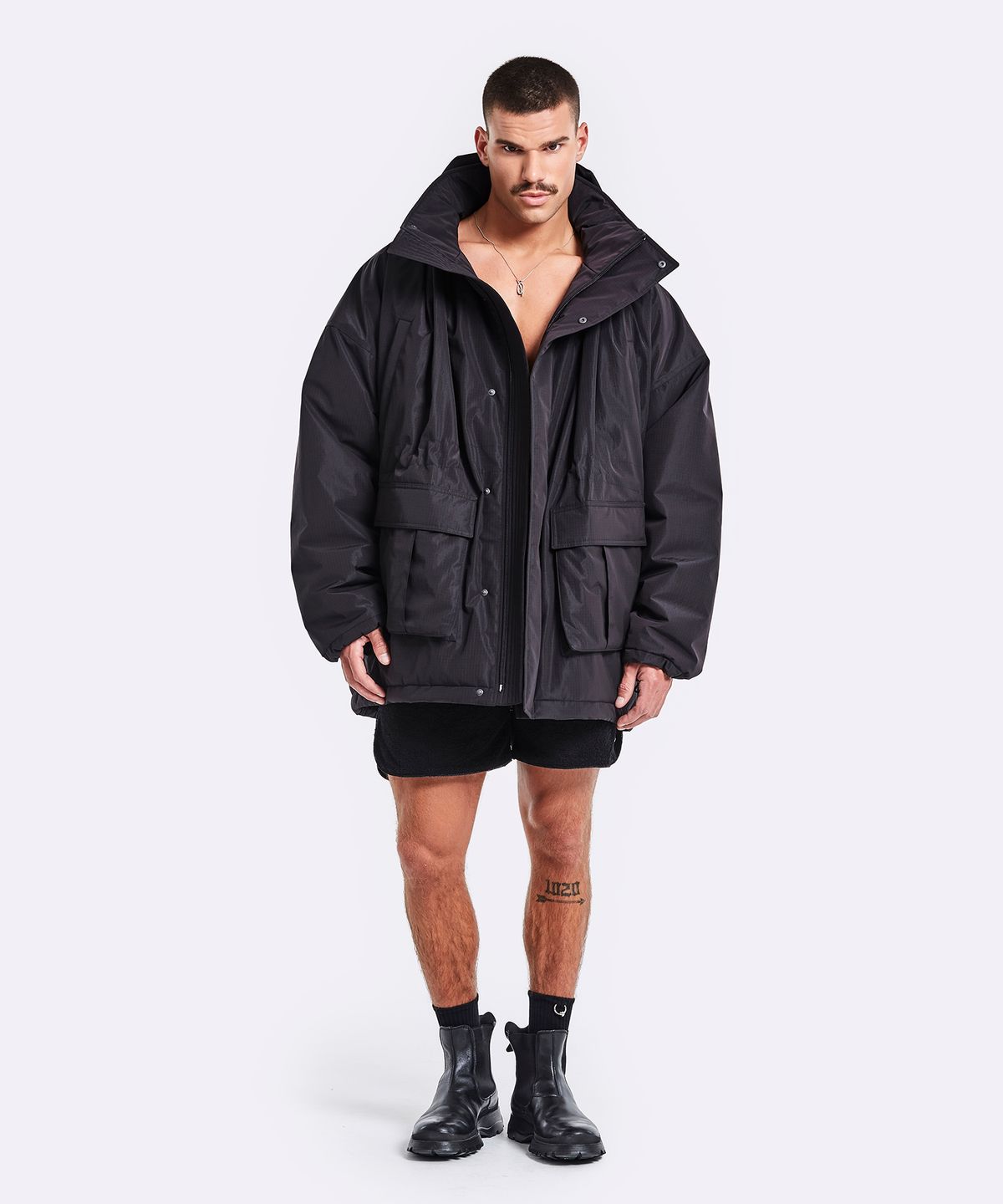 51퍼센트(51PERCENT) Shawl parka - black