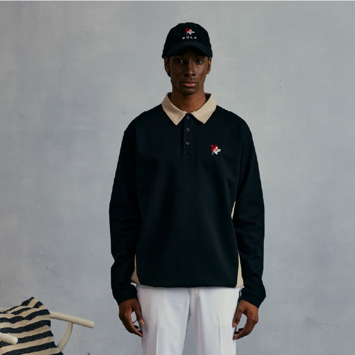 페인터골프(PAYNTR GOLF) PAYNTR X KHALHON 스트레치 코듀로이 캡 블랙