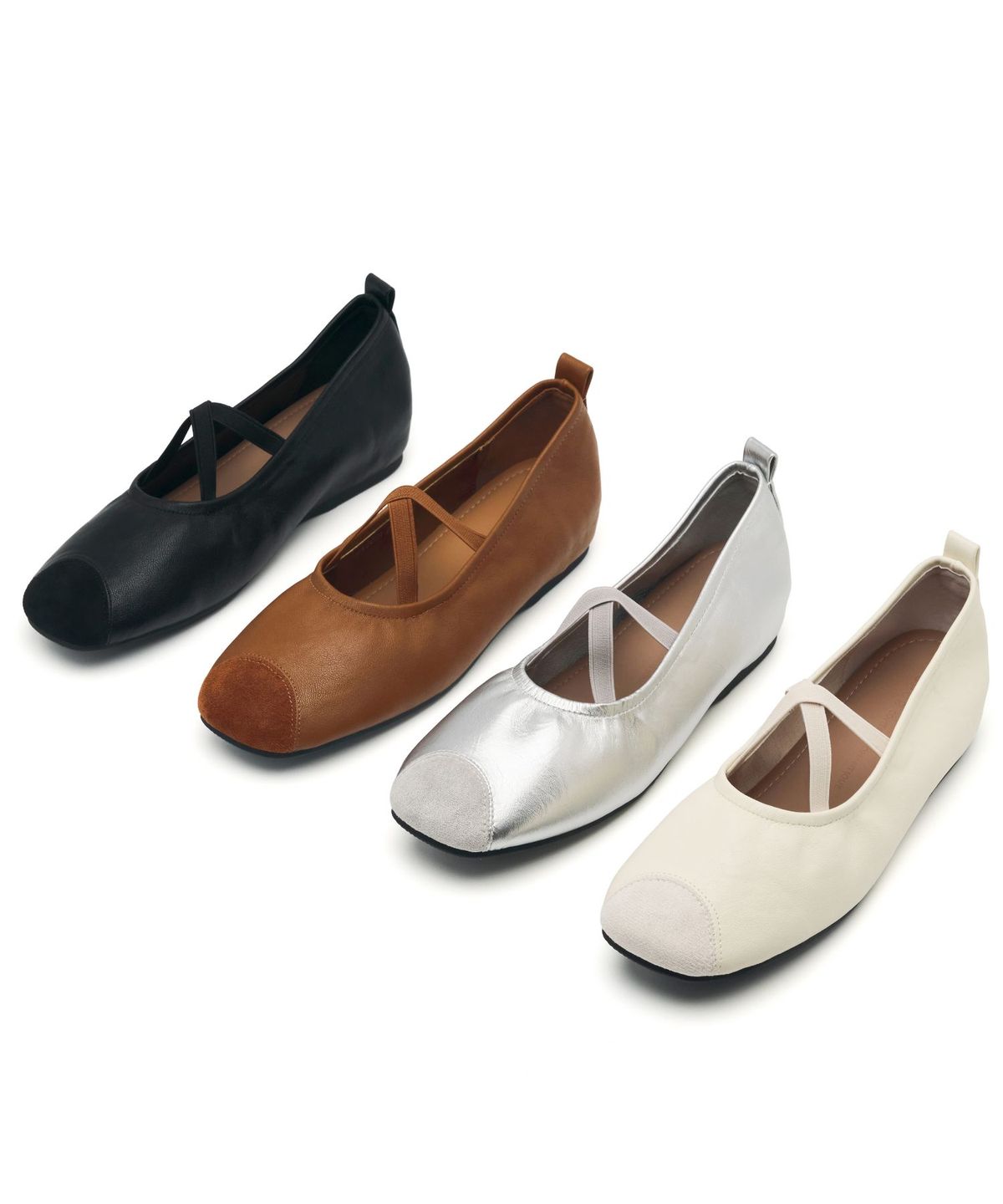 스퍼(SPUR) Elise Crisscross Ballet Flats 플랫 슈즈 3.5cm -VA9001 (4color)