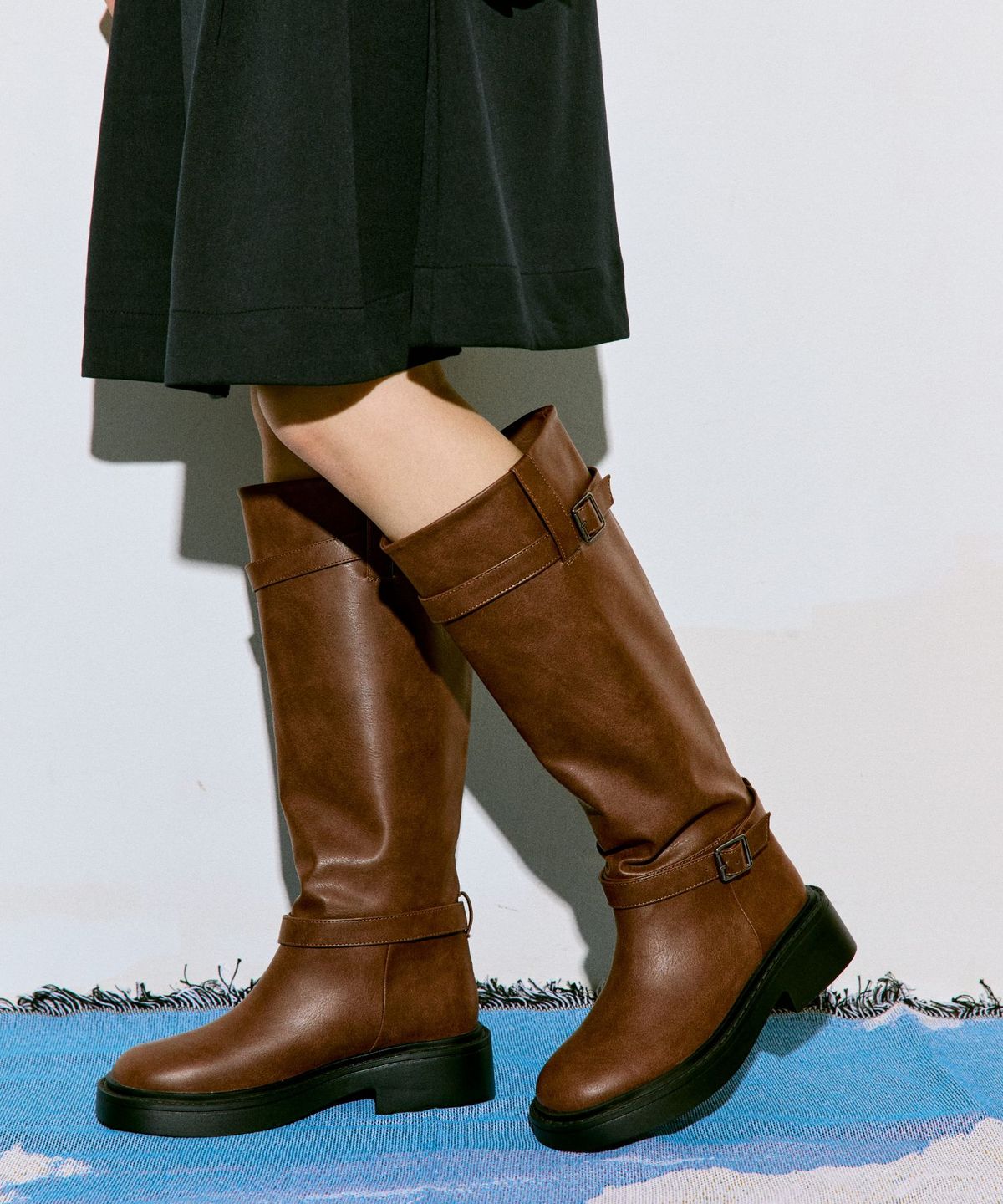 스퍼(SPUR) Cathy Buckle Long Boots 롱부츠 5cm -VA9042 (2color)