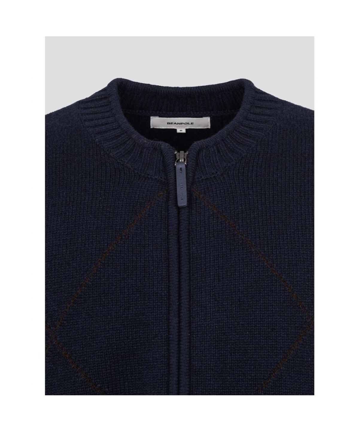빈폴 멘(BEANPOLE MEN) 아가일 집업 카디건  네이비
