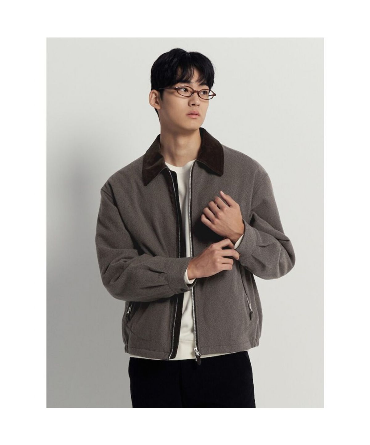 빈폴 멘(BEANPOLE MEN) 테크 트위드 드리즐러  베이지