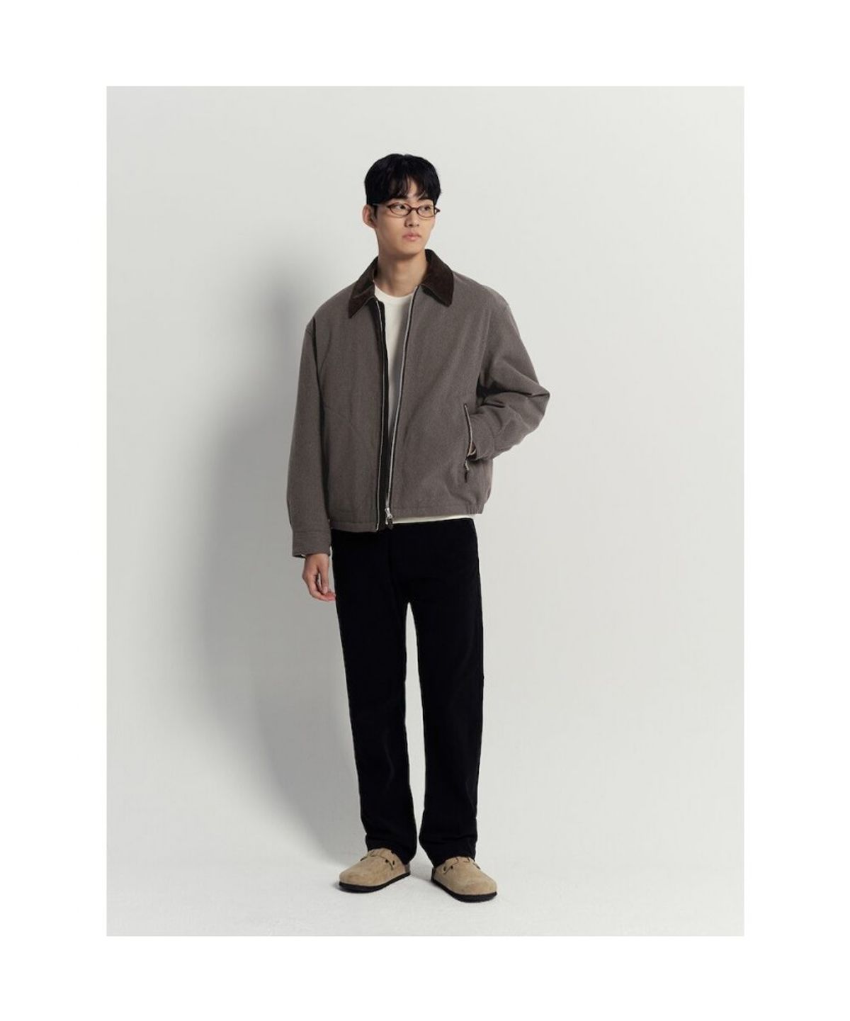 빈폴 멘(BEANPOLE MEN) 테크 트위드 드리즐러  베이지