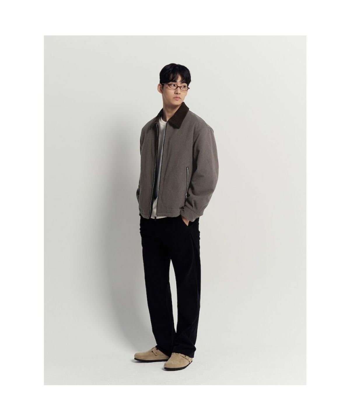 빈폴 멘(BEANPOLE MEN) 테크 트위드 드리즐러  베이지