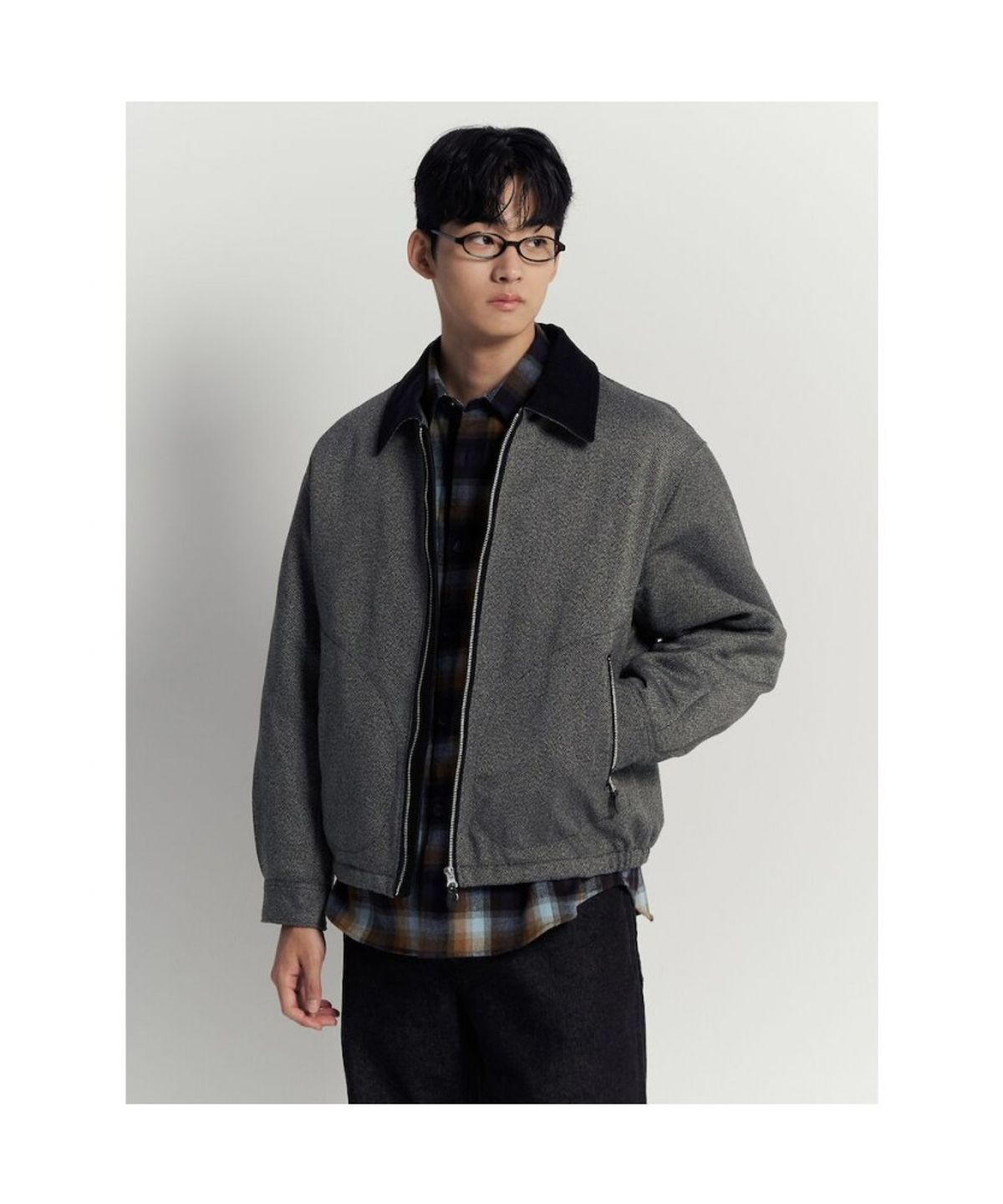 빈폴 멘(BEANPOLE MEN) 테크 트위드 드리즐러  그레이
