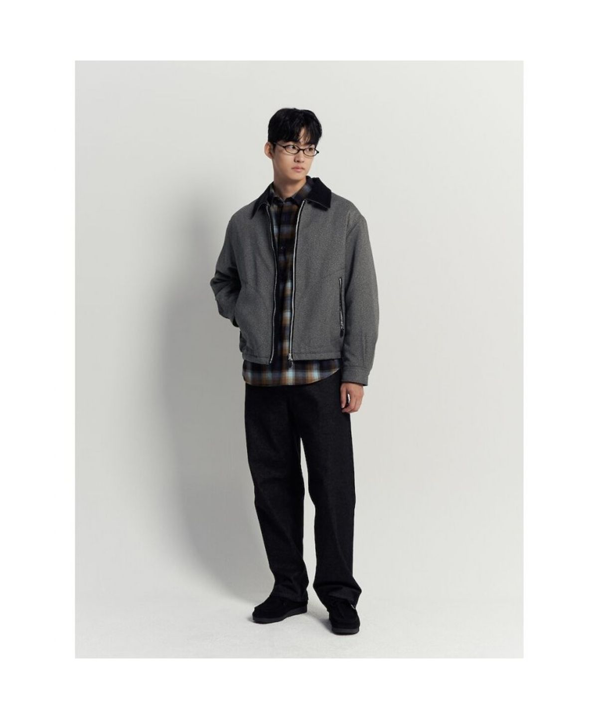 빈폴 멘(BEANPOLE MEN) 테크 트위드 드리즐러  그레이