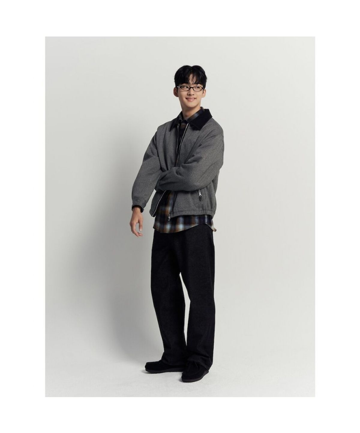 빈폴 멘(BEANPOLE MEN) 테크 트위드 드리즐러  그레이
