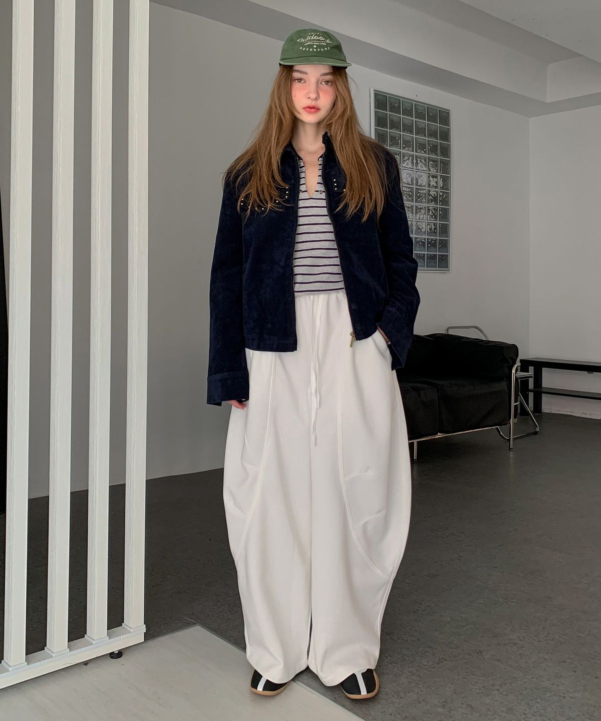바스카라(VASCARA) Oversized Fit String Banding Pants (2colors)