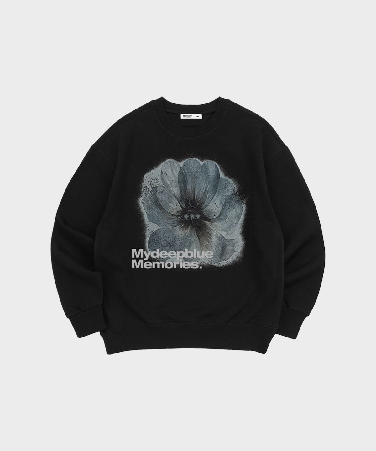 마이딥블루메모리즈(MY DEEP BLUE MEMORIES) 13:13 FLOWER SWEAT SHIRTS(BLACK)
