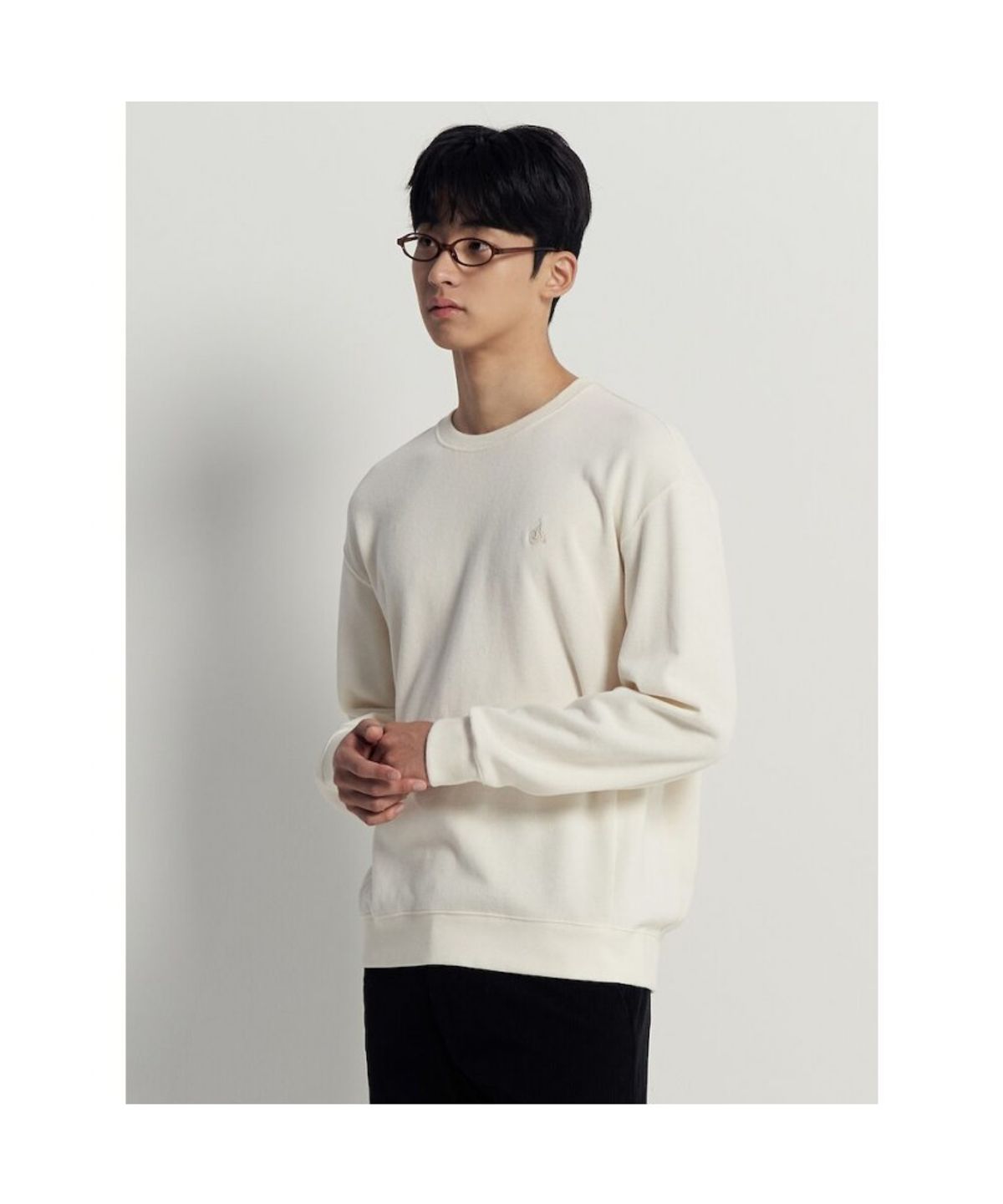 빈폴 멘(BEANPOLE MEN) 캐주얼 니트라이크 라운드 풀오버  아이보리